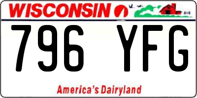 WI license plate 796YFG