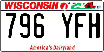 WI license plate 796YFH