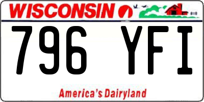 WI license plate 796YFI