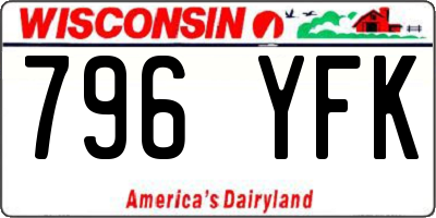 WI license plate 796YFK