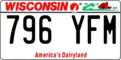 WI license plate 796YFM