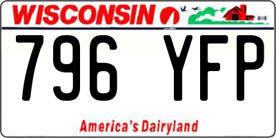WI license plate 796YFP