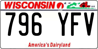 WI license plate 796YFV