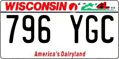 WI license plate 796YGC