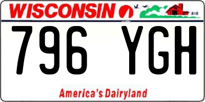 WI license plate 796YGH