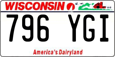 WI license plate 796YGI