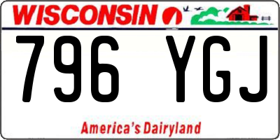 WI license plate 796YGJ
