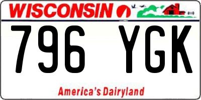 WI license plate 796YGK
