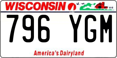 WI license plate 796YGM