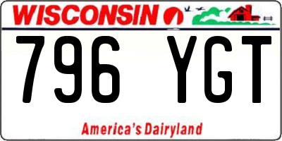 WI license plate 796YGT