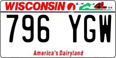 WI license plate 796YGW