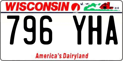 WI license plate 796YHA