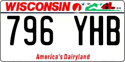 WI license plate 796YHB