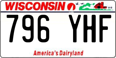 WI license plate 796YHF