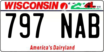 WI license plate 797NAB