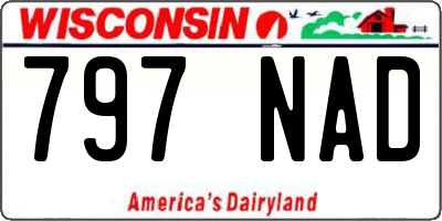 WI license plate 797NAD