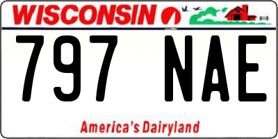 WI license plate 797NAE