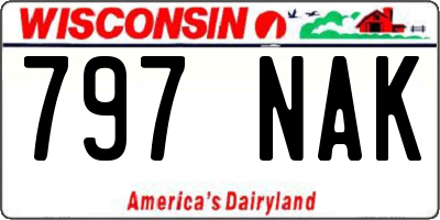 WI license plate 797NAK