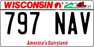 WI license plate 797NAV