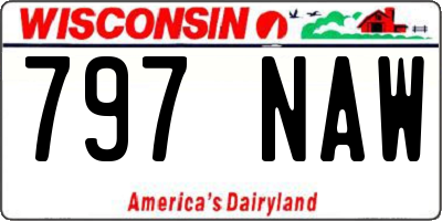 WI license plate 797NAW