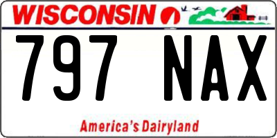 WI license plate 797NAX