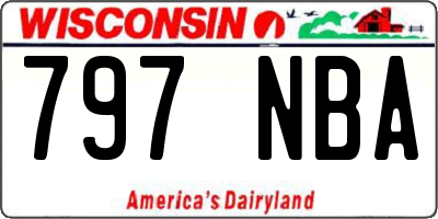 WI license plate 797NBA