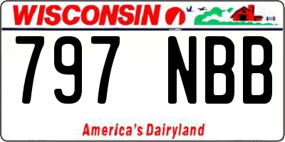 WI license plate 797NBB