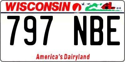 WI license plate 797NBE