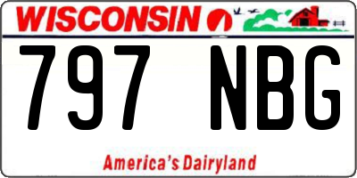 WI license plate 797NBG
