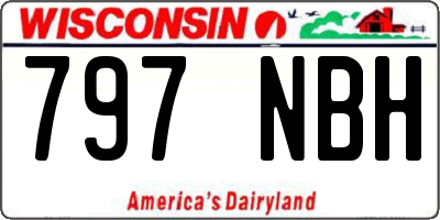 WI license plate 797NBH