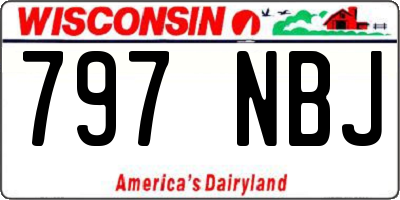 WI license plate 797NBJ