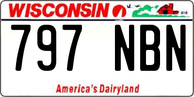 WI license plate 797NBN