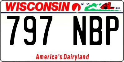 WI license plate 797NBP