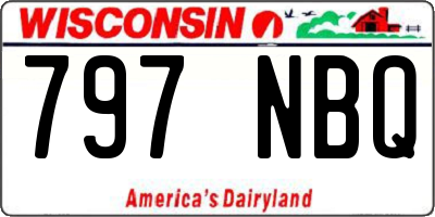 WI license plate 797NBQ