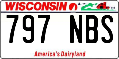 WI license plate 797NBS