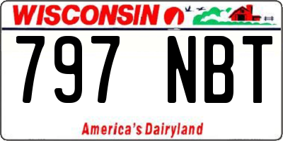 WI license plate 797NBT