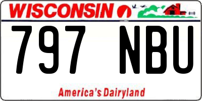 WI license plate 797NBU