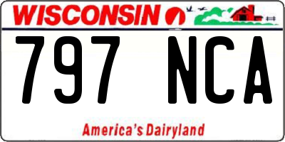 WI license plate 797NCA