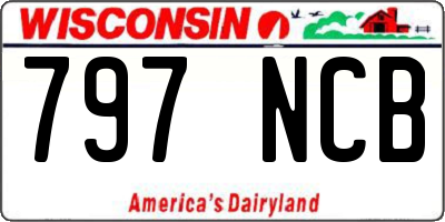 WI license plate 797NCB