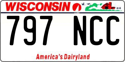 WI license plate 797NCC