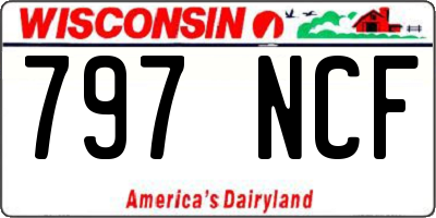 WI license plate 797NCF