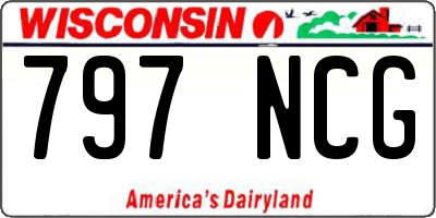 WI license plate 797NCG