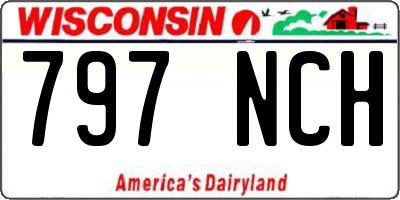 WI license plate 797NCH