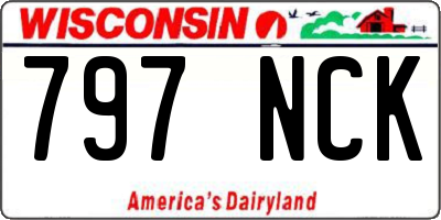 WI license plate 797NCK