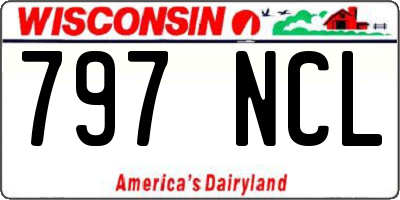 WI license plate 797NCL