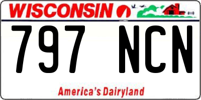 WI license plate 797NCN