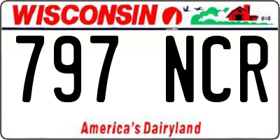 WI license plate 797NCR