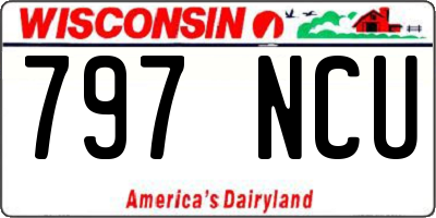 WI license plate 797NCU