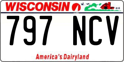 WI license plate 797NCV
