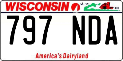 WI license plate 797NDA